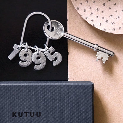 Birth Year Birthday Charms Keyring