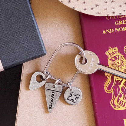 Personalised Mini Travel Charms Keyring